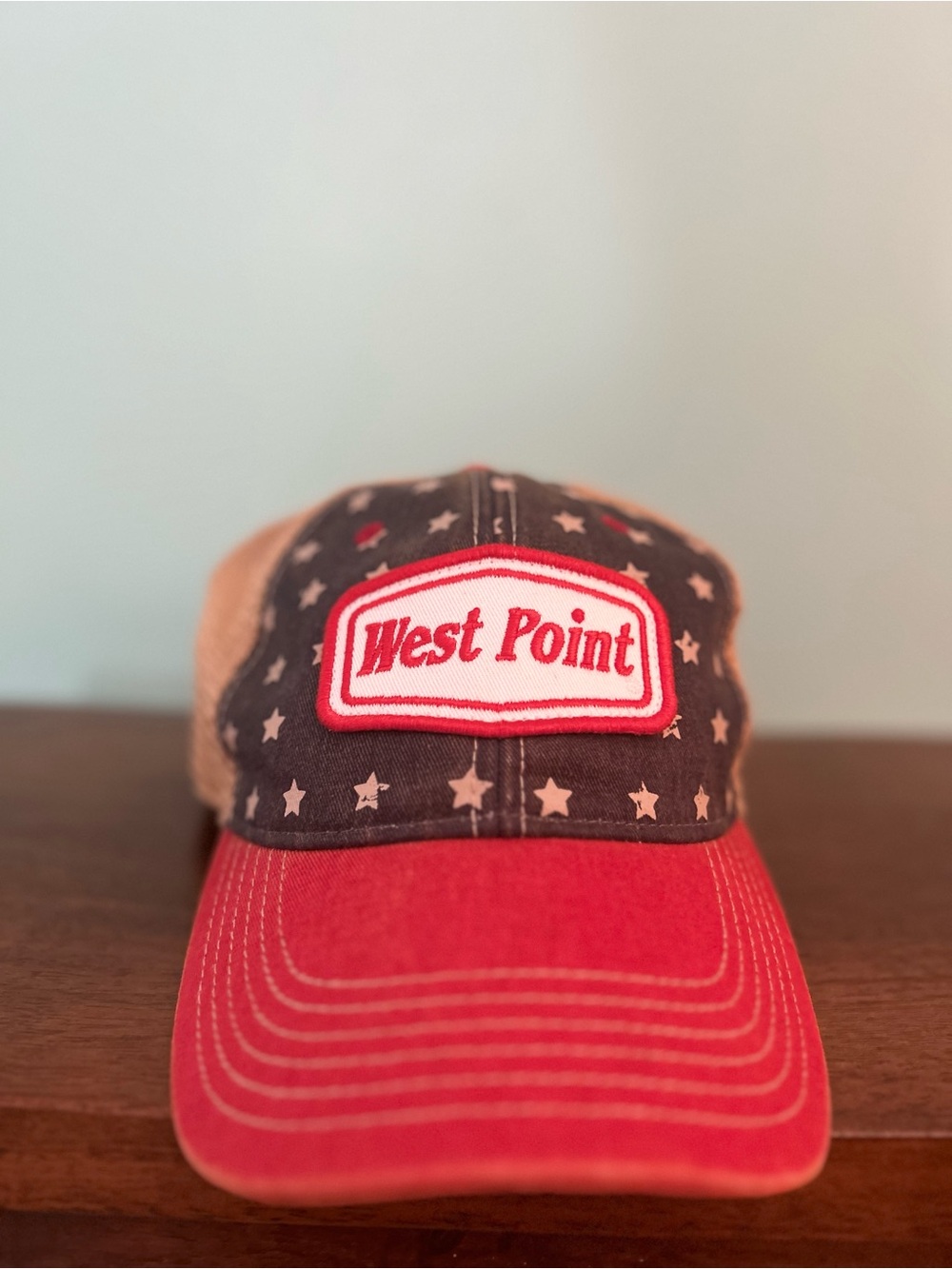 Legacy West Point Trucker Hat Patriotic America Stars Stripes Mesh Cap